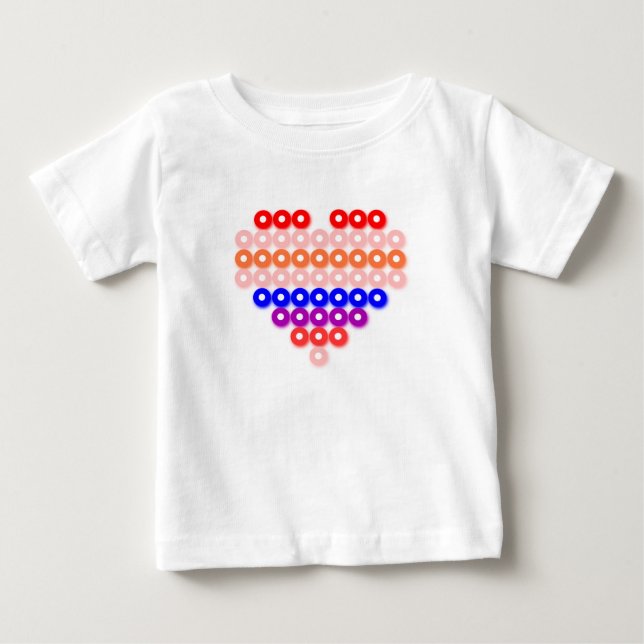 T-shirt Coração - Princesa Padrão #83 - PrinterKids (Frente)
