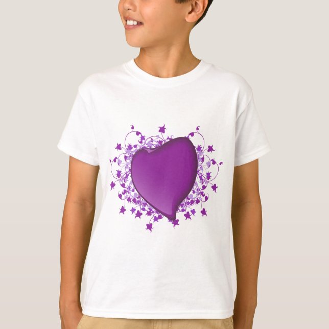 T-shirt Coração Roxo (Frente)
