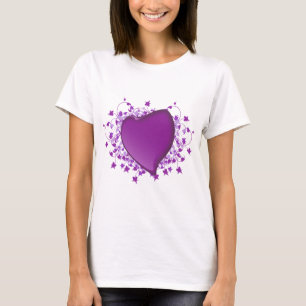 T-shirt Coração Roxo
