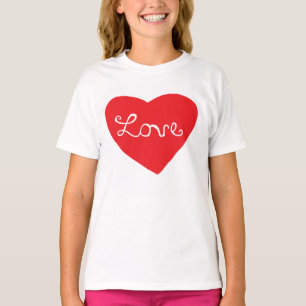 T-shirt Coração vermelho do amor