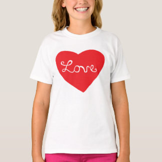 T-shirt Coração vermelho do amor