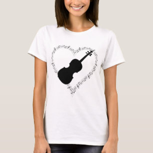 T-Shirt Coração Violino