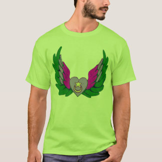 T-shirt Coração voado Sufi verde