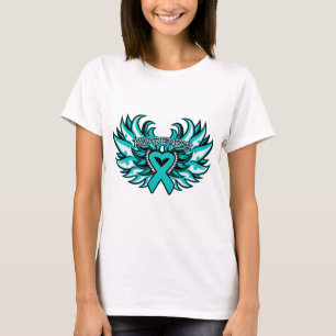 T-shirt Coração Wings.png da consciência de PCOS