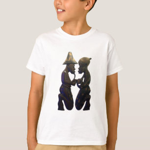 T-shirt Corações Africanos em Pares: Um Momento Linda