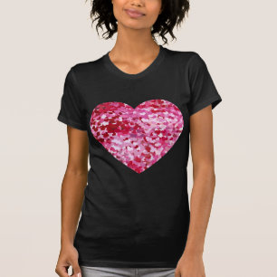 T-shirt Corações de Confetes Rosa