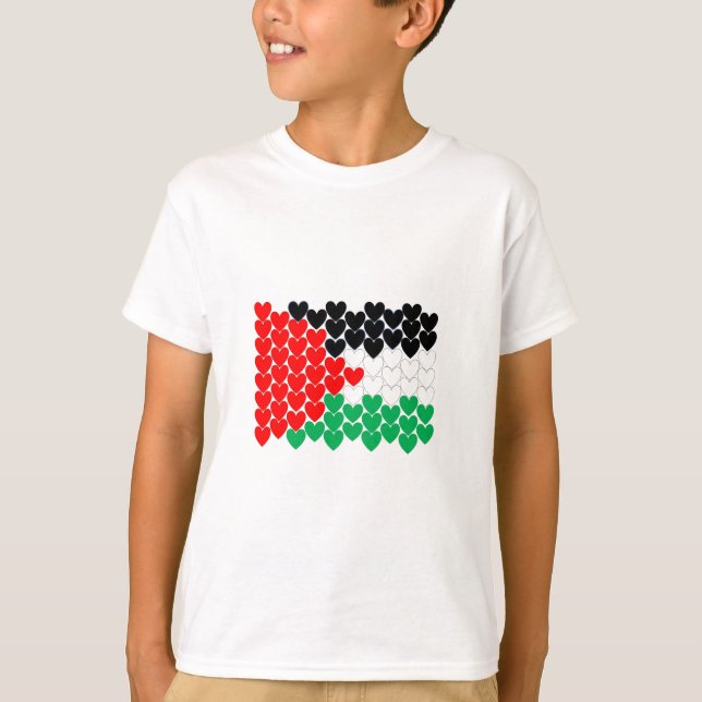 T-shirt Corações de Palestina (Frente)