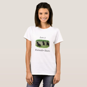 T-shirt Corações de Rottweiler