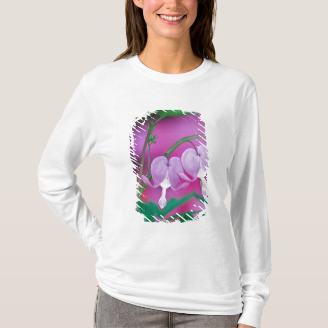 T-shirt Corações Hemorrágicos Ligando No Jardim. Crédito (Frente)