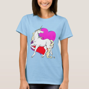 T-shirt corações, unicórnio 1