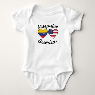T-shirt Corações venezuelanos da bandeira americana