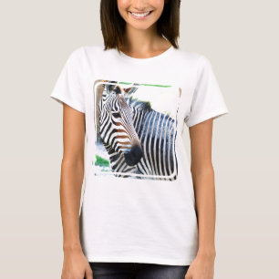 T-shirt corajoso das senhoras da zebra