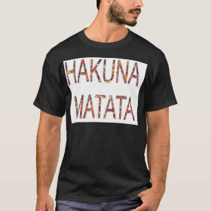 T-shirt Cores africanas da Vintagem Hakuna Matata