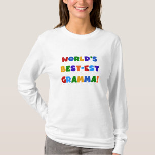 T-shirt Cores brilhantes do Melhor-est Gramma do mundo