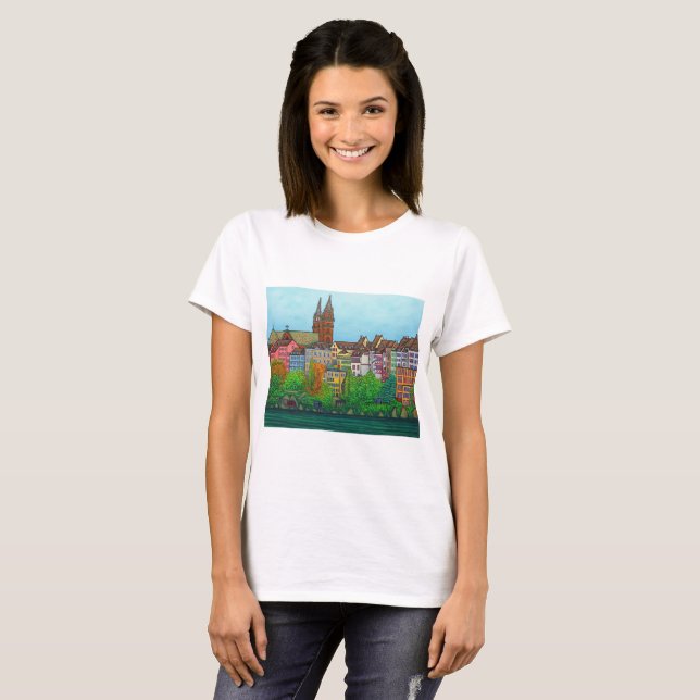 T-shirt Cores de Basel TShirt por Lisa Lorenz (Frente Completa)