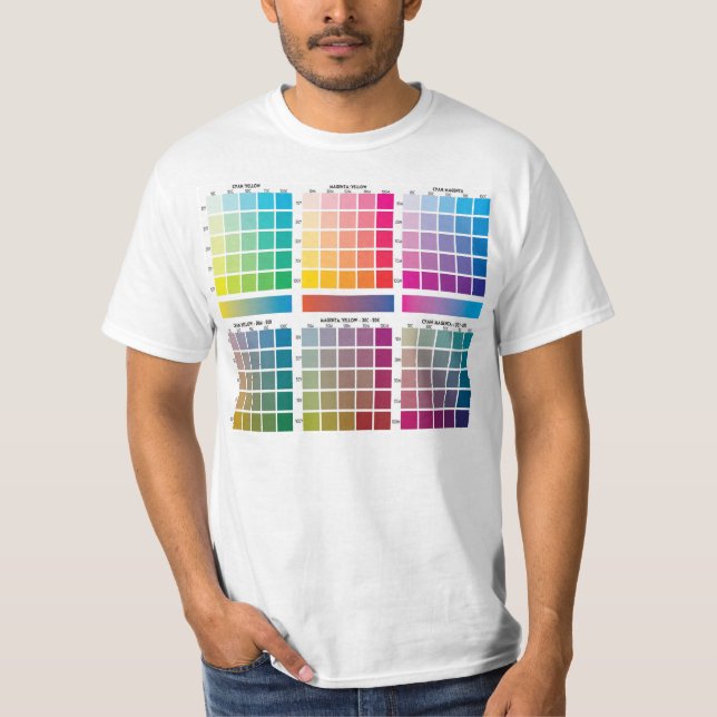 T-shirt Cores de CMYK (Frente)