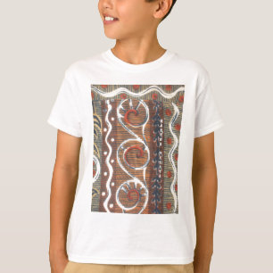 T-shirt Cores de Motif de Ornamento Tradicional em Vintage