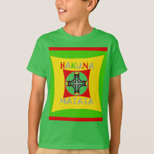 T-shirt Cores de rasta divertida de Hakuna Matata: Vibrant