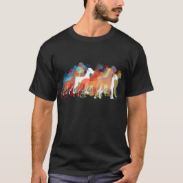 T-shirt Cores do Dogue Alemão | Silhueta Moderna da Raça d