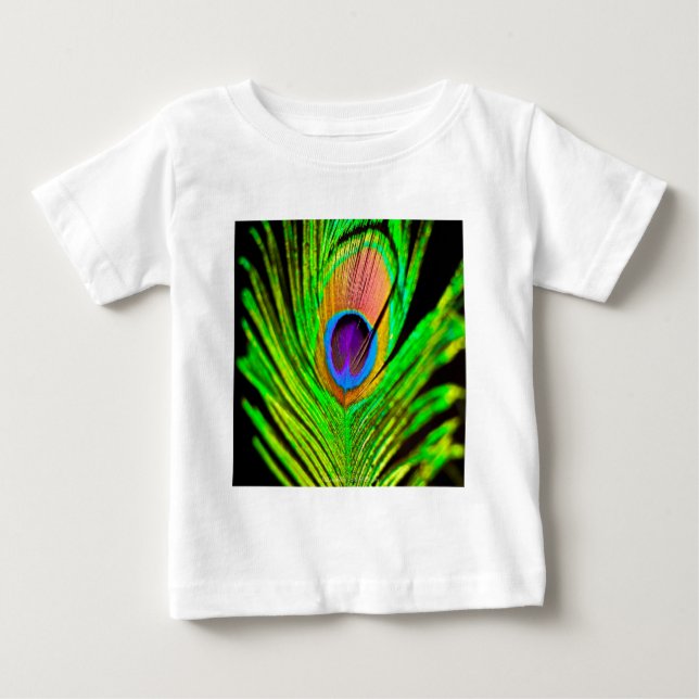 T-shirt Cores Neon Pena de Pavão (Frente)