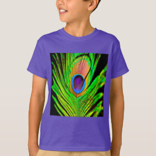 T-shirt Cores Neon Pena de Pavão