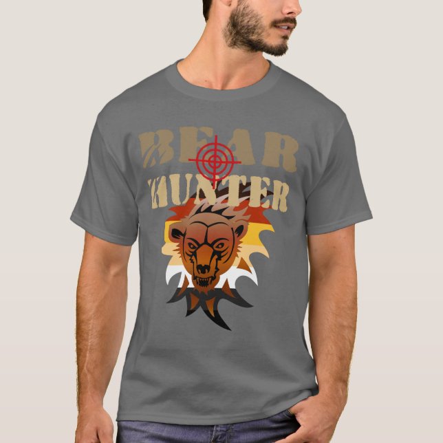 T-SHIRT CORES ORGULHO DO URSO CAÇADOR DE URSO (Frente)