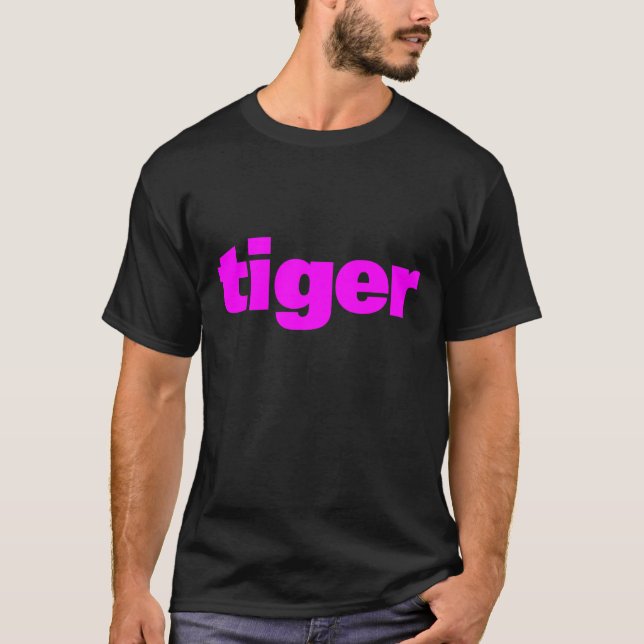 T-shirt COREY TIGER 80's TIGRE ROSA SIMPLES (Frente)
