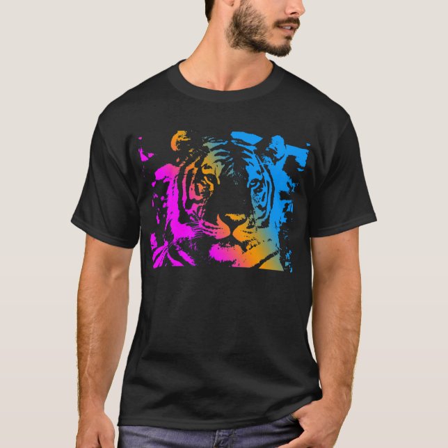 T-shirt Corey Tiger - anos 80 de Nova Onda (Frente)