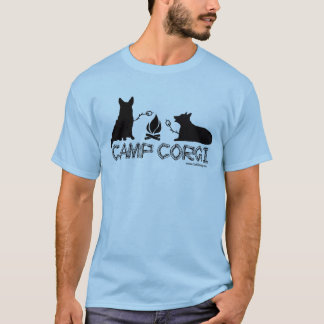 T-shirt Corgi do acampamento