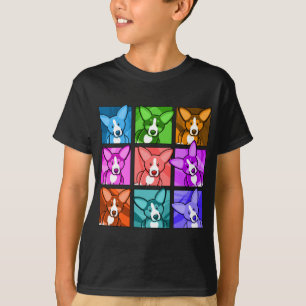 T-shirt Corgi do pop art
