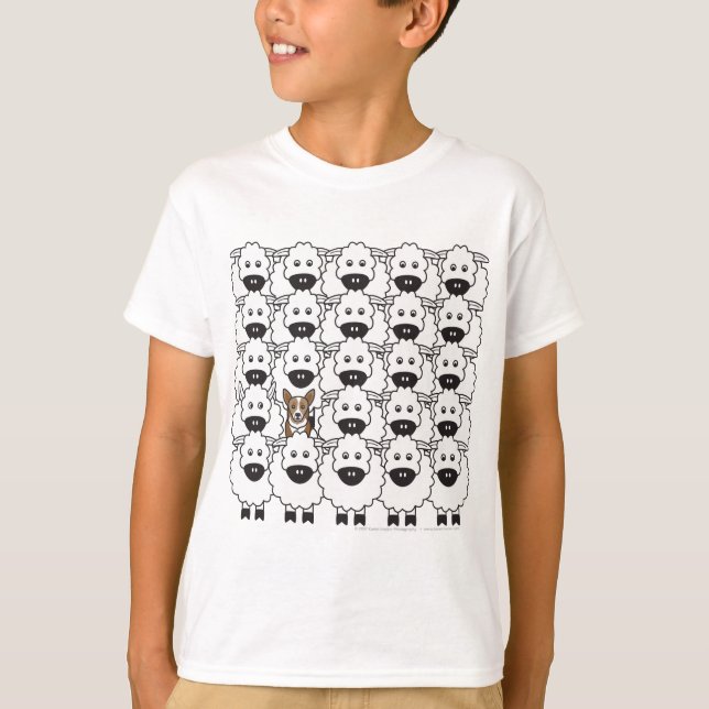 T-shirt Corgi na Ovelha (Frente)