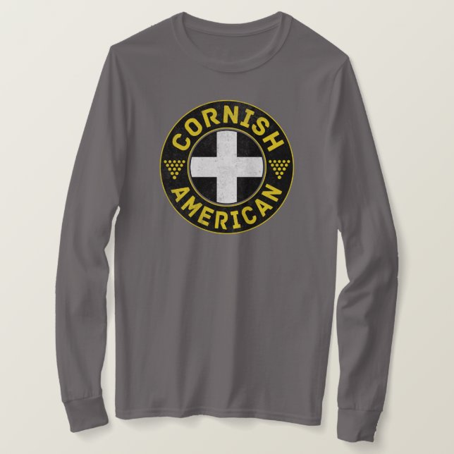 T-shirt Cornish American Flag (Frente do Design)