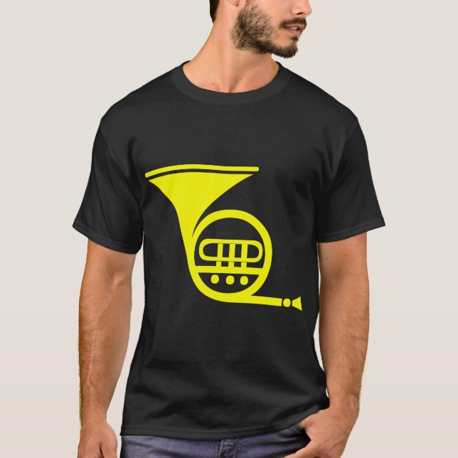 T-shirt Corno de França - Amarelo (Frente)