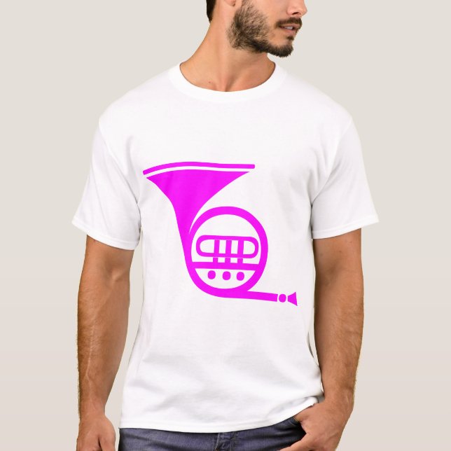 T-shirt Corno de França - Magenta (Frente)