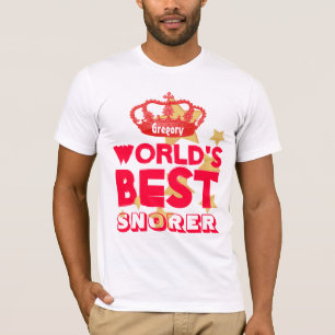 T-shirt Coroa do melhor SNORER do mundo engraçado e