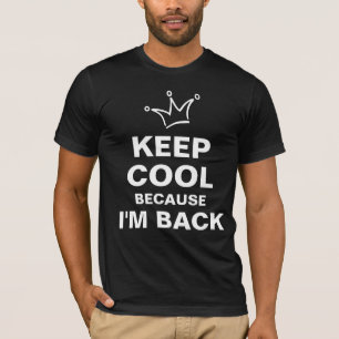 T-shirt Coroa engraçada branca e mantenha-se LEGAL + seu t