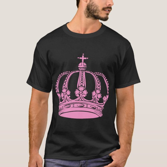T-shirt Coroa Real 02 - Rosa (Frente)