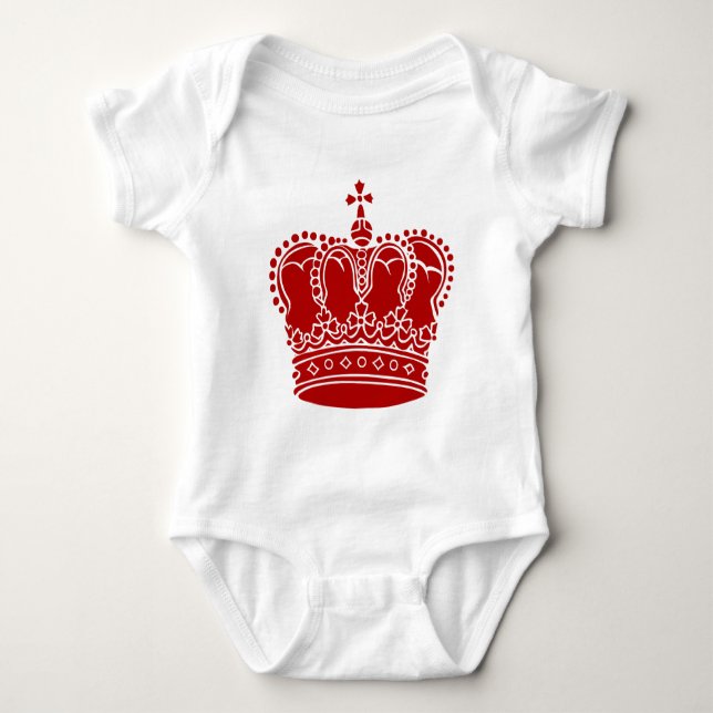 T-shirt Coroa Real - Vermelho Ruby (Frente)