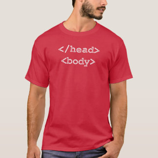 T-shirt Corpo do Cabeçalho HTML do Programador