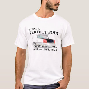 T-shirt Corpo Perfeito No Tronco Engraçado Humor