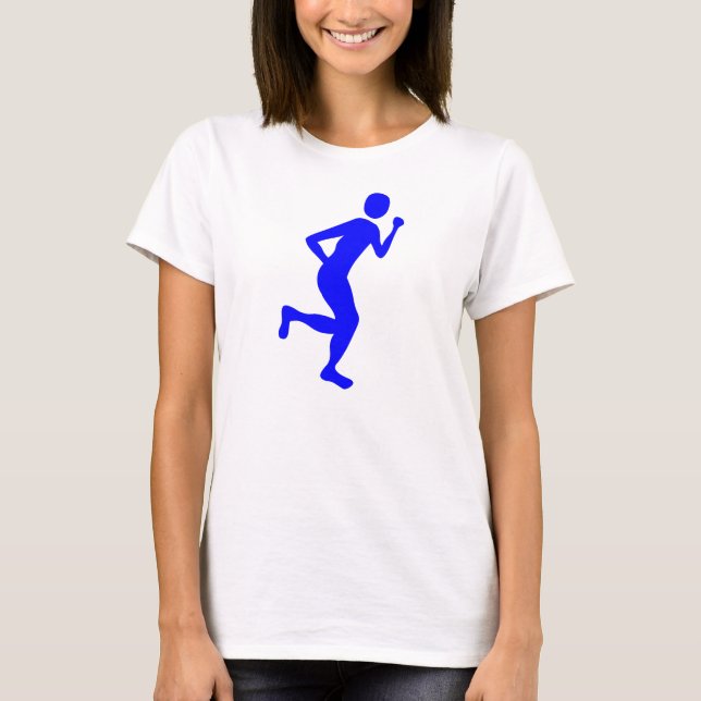 T-shirt Corredor (Homem) - Azul (Frente)