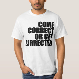 T-shirt corrigir ou corrigir