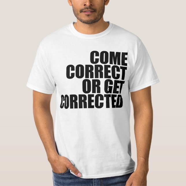 T-shirt corrigir ou corrigir (Frente)