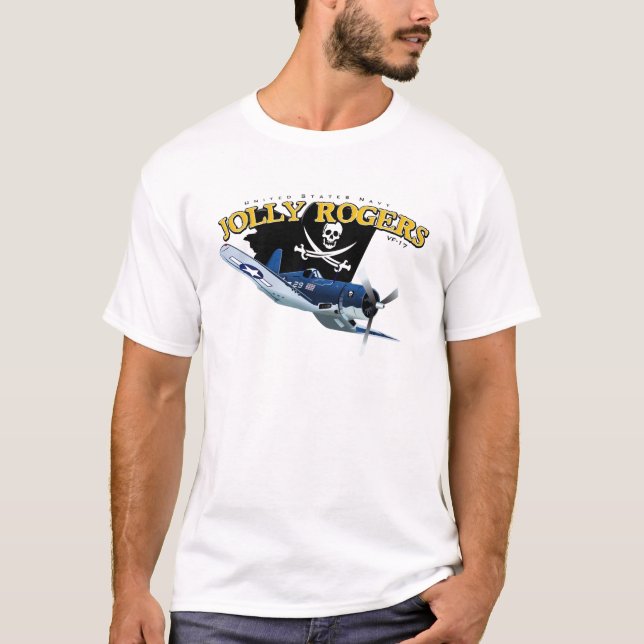 T-shirt Corsário f4U Rogers alegre (Frente)