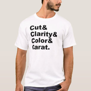T-shirt Corte & Clareza & Cor & Quilate   Classificação de