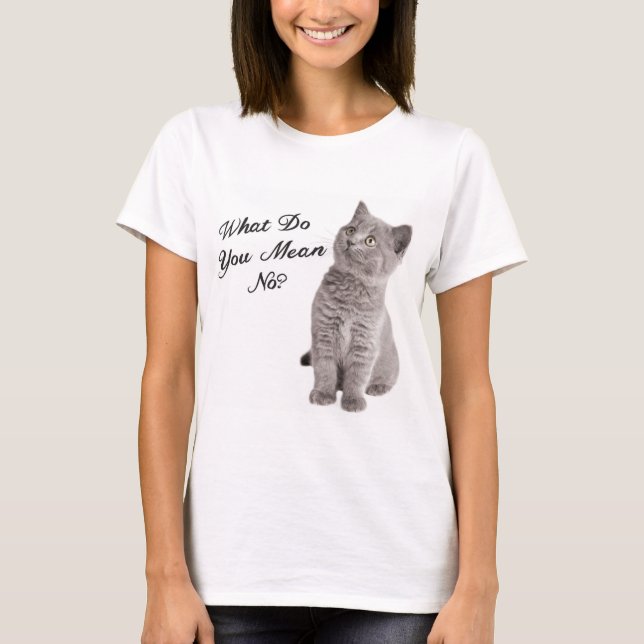 T-shirt Corte de Gato Cortado Superior (Frente)