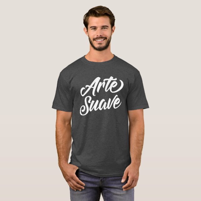 T-shirt cortês do BJJ dos homens de Arte (Frente Completa)