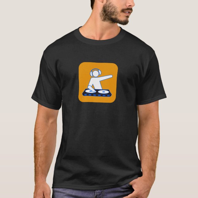T-shirt Cortes do DJ na laranja (Frente)