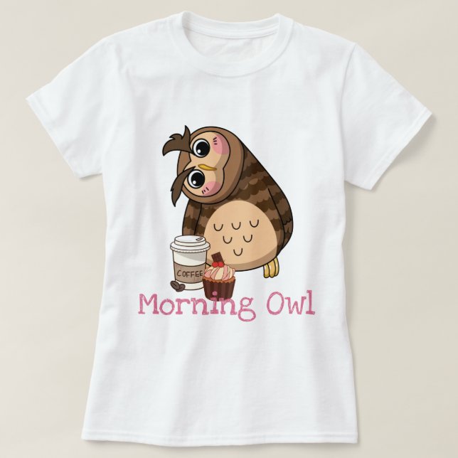 T-Shirt Coruja da Manhã (Frente do Design)