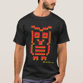 T-shirt coruja de 8 bits (vermelho da arcada)